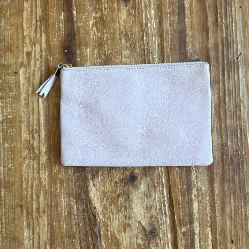 EUC Madewell Leather Clutch/Pouch in Lavender/Pale Pink